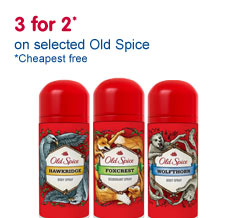 3 for 2 on selected Old Spice